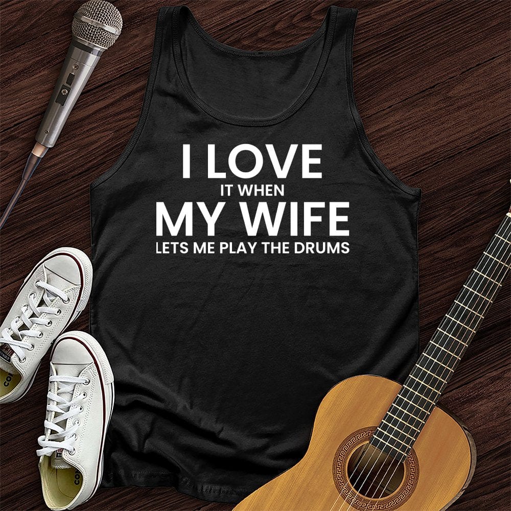 Printify Tank Top Black / XS I Love When My Wife Unisex Tank Top