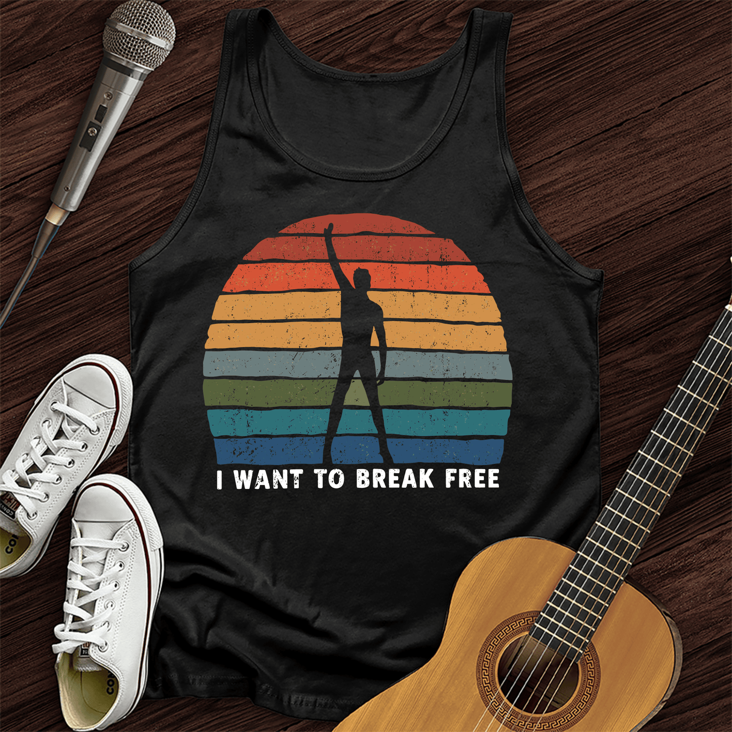 Printify Tank Top Black / XS I Want To Break Free Tank Top