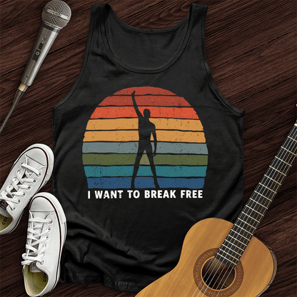 Printify Tank Top Black / XS I Want To Break Free Tank Top