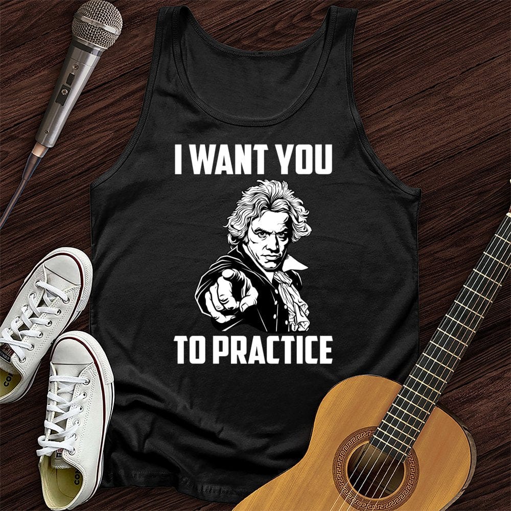 Printify Tank Top Black / XS I Want To Practice Tank Top