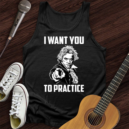Printify Tank Top Black / XS I Want To Practice Tank Top
