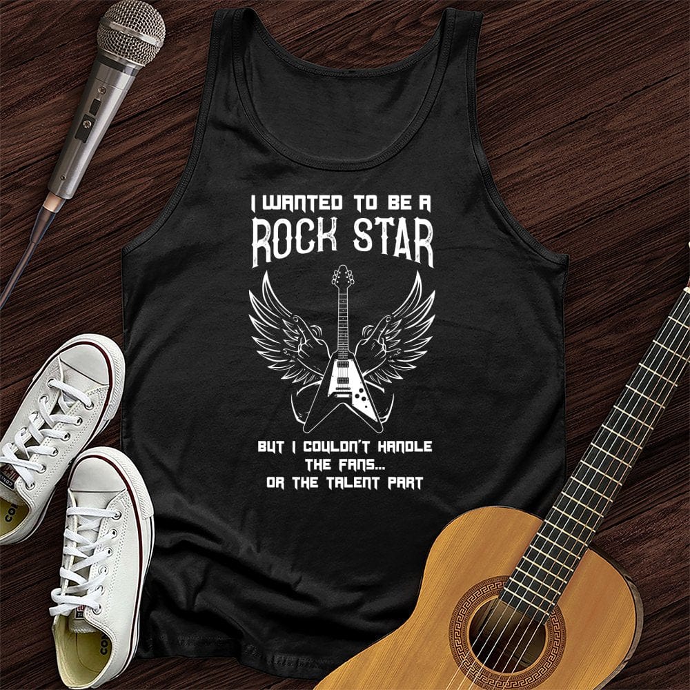 Printify Tank Top Black / XS I Wanted To Be A Rockstar Unisex Tank