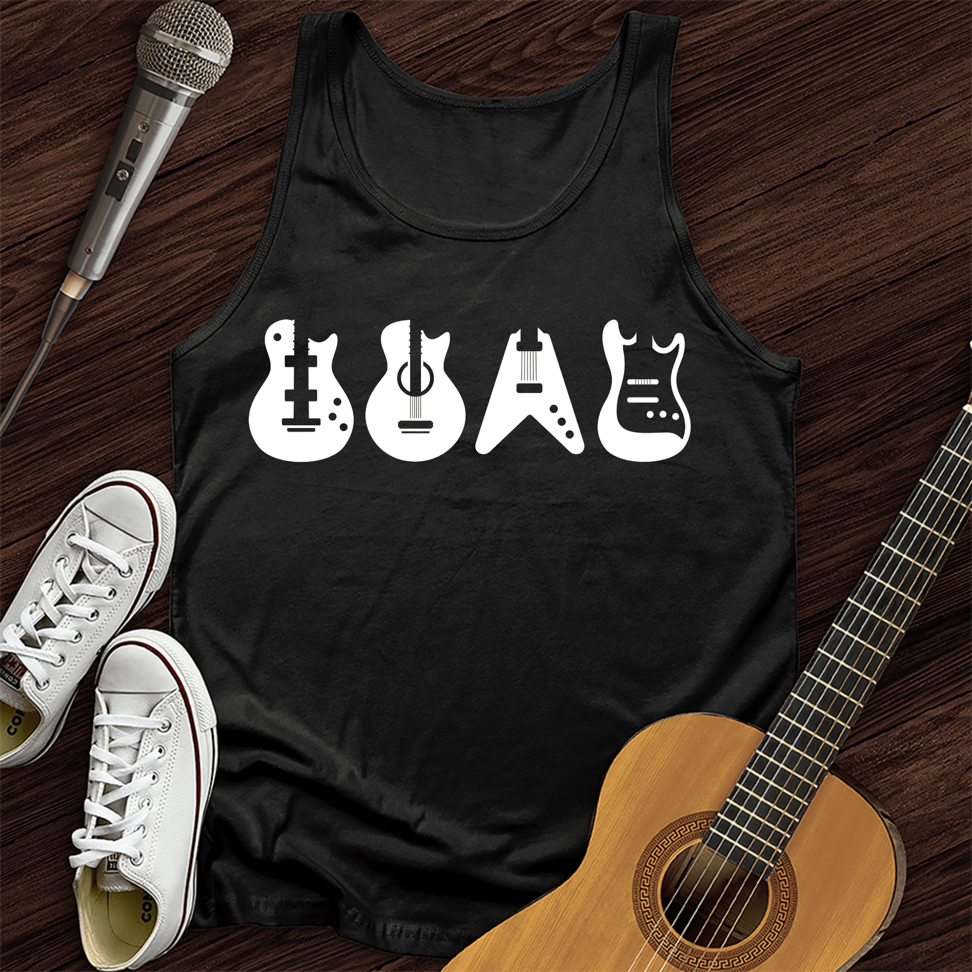 Printify Tank Top Black / XS Iconic Guitar Unisex Tank Top