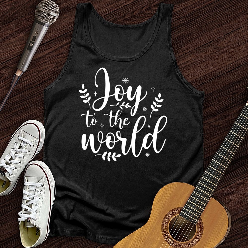 Printify Tank Top Black / XS Joy To The World Unisex Tank Top