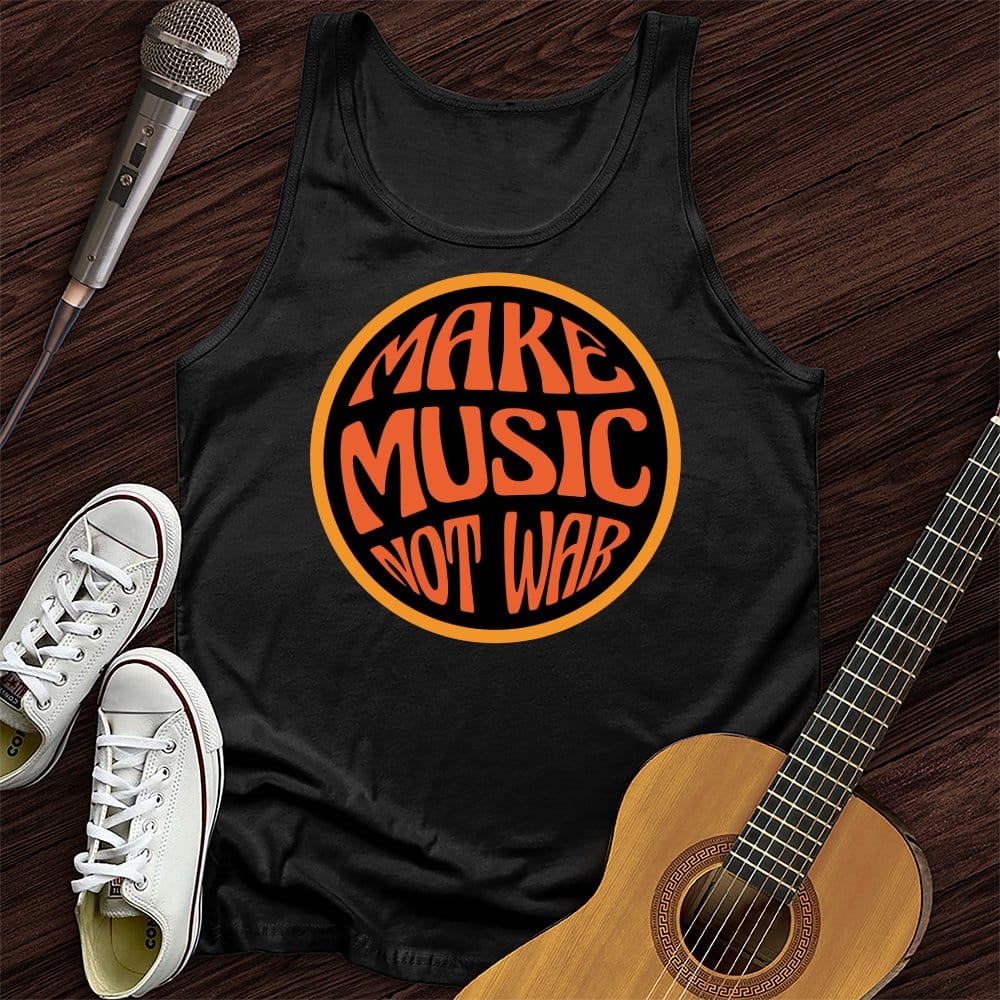 Printify Tank Top Black / XS Make Music Groovy Unisex Tank Top