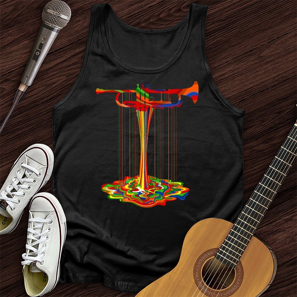 Printify Tank Top Black / XS Melting Trumpet Unisex Tank Top