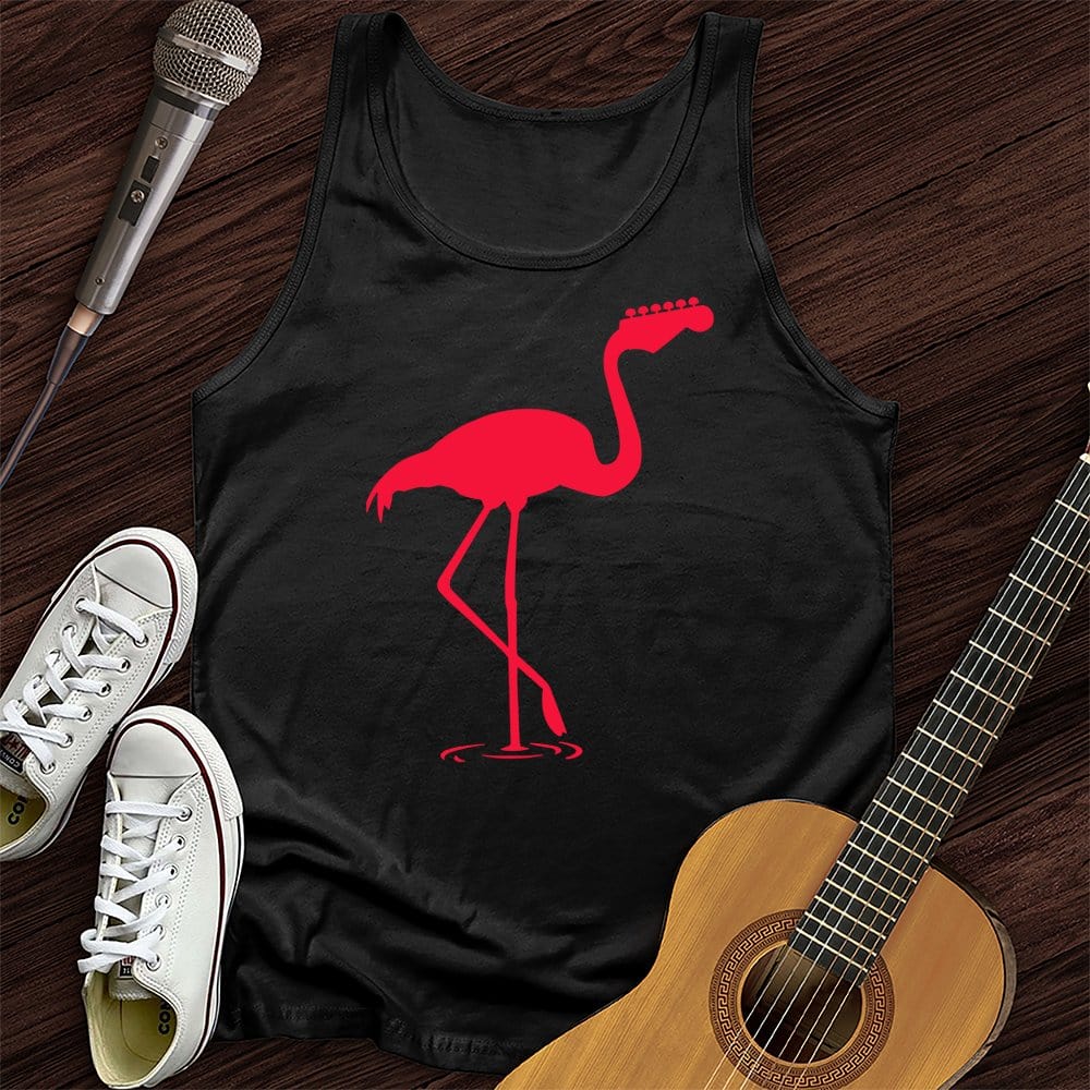 Printify Tank Top Black / XS Music Flamingo Unisex Tank Top