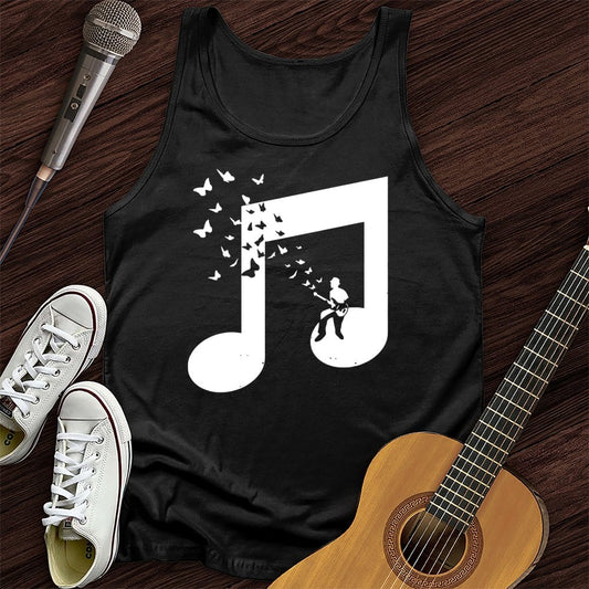 Printify Tank Top Black / XS Musical Butterfly Guitar Unisex Tank Top