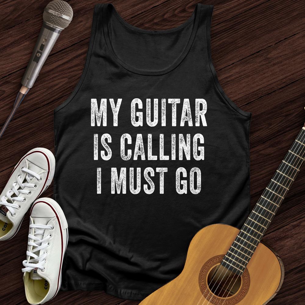 Printify Tank Top Black / XS My Guitar Is Calling Unisex Tank Top