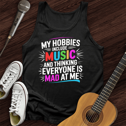 Printify Tank Top Black / XS My Hobbies Include Music Tank Top