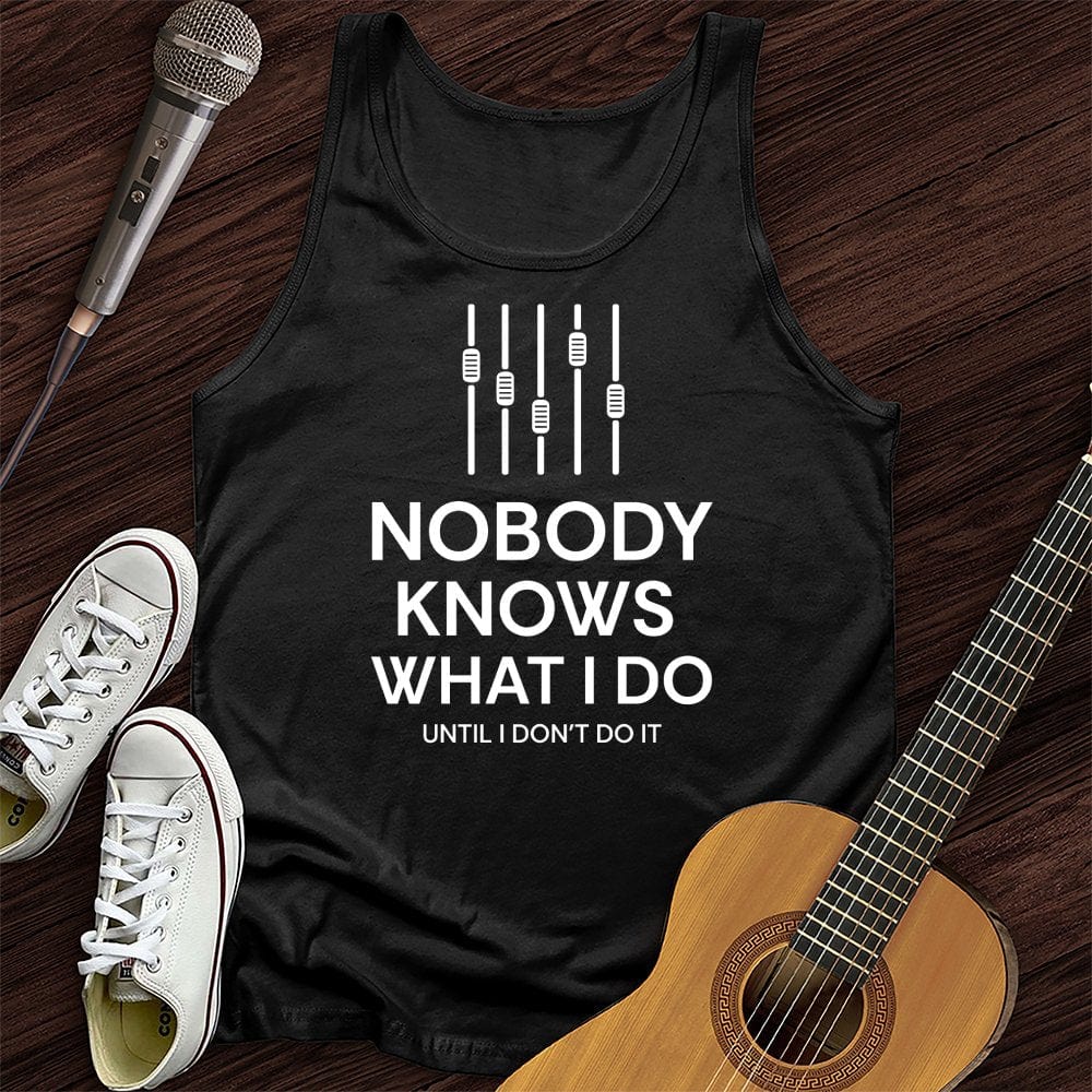 Printify Tank Top Black / XS Nobody knows Unisex Tank Top