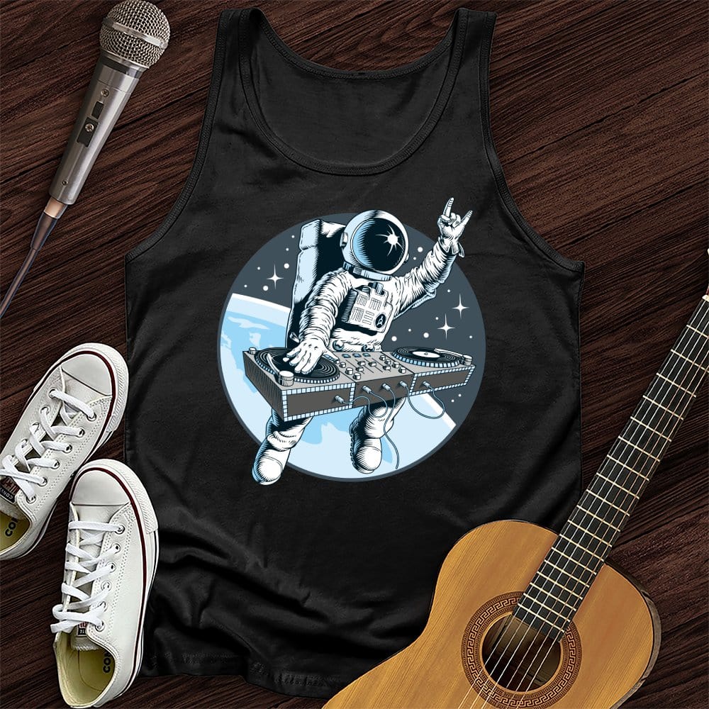 Printify Tank Top Black / XS Outer Space DJ Unisex Tank Top