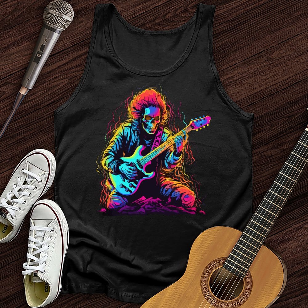 Printify Tank Top Black / XS Pastel Skeleton Guitar Tank Top