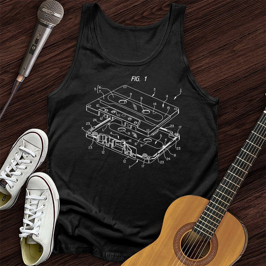 Printify Tank Top Black / XS Patent for Cassette Unisex Tank Top