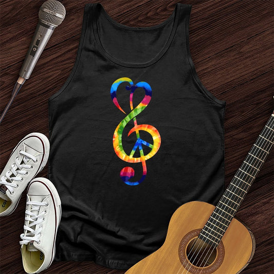 Printify Tank Top Black / XS Peace Music Note Unisex Tank Top