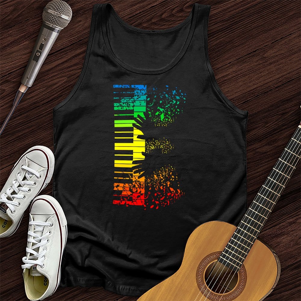 Printify Tank Top Black / XS Piano Man Unisex Tank Top