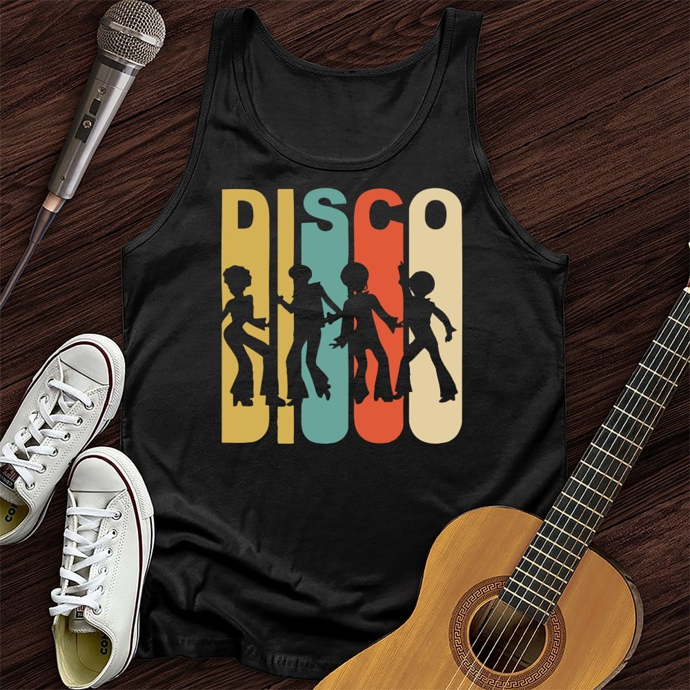 Printify Tank Top Black / XS Retro Disco Unisex Tank Top