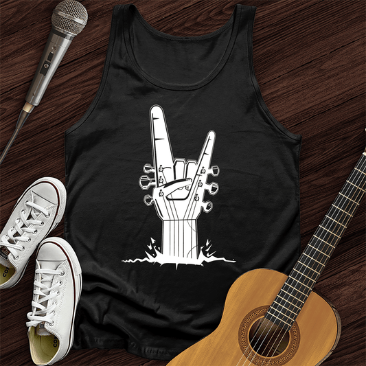 Printify Tank Top Black / XS Rock on Guitar Unisex Tank Top