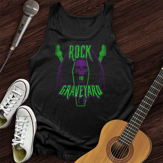 Printify Tank Top Black / XS Rock The Graveyard Unisex Tank Top