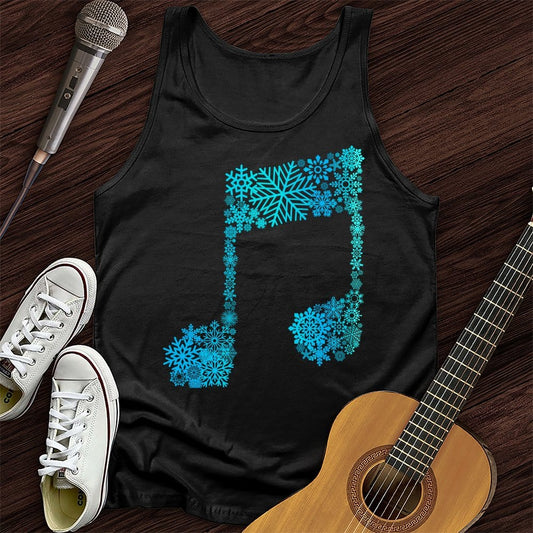 Printify Tank Top Black / XS Snowflake Note Unisex Tank Top