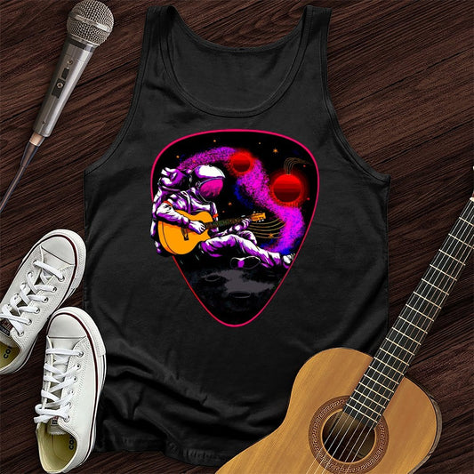 Printify Tank Top Black / XS Space Guitar Plectrum Unisex Tank Top