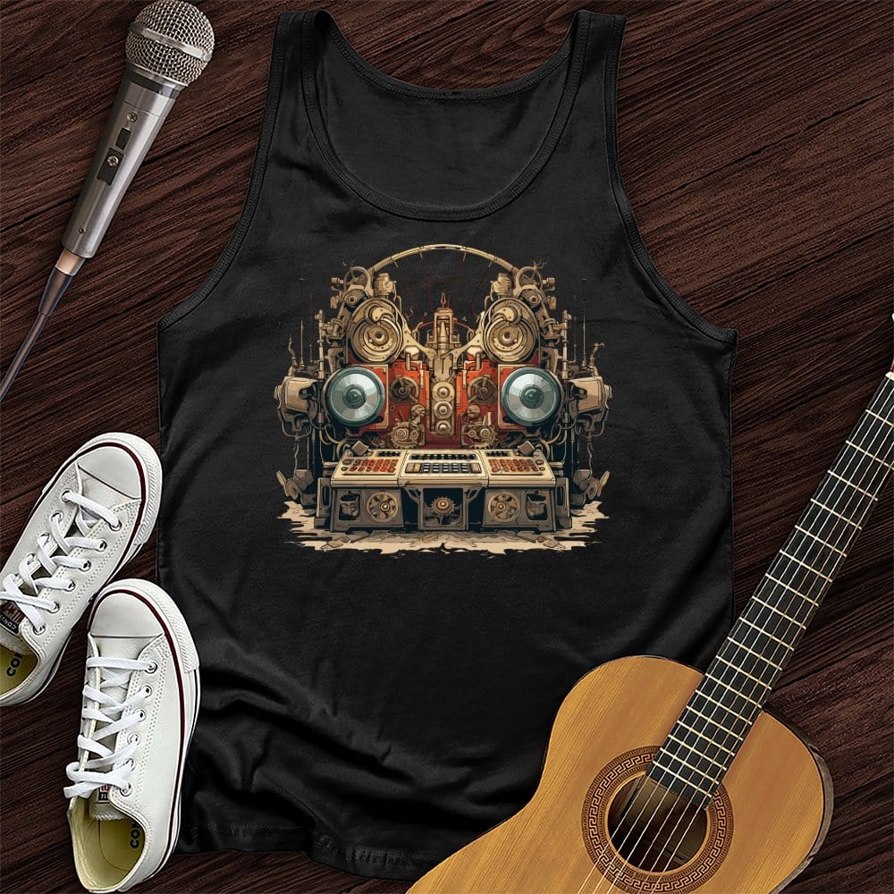 Printify Tank Top Black / XS Stereo Steampunk Unisex Tank Top