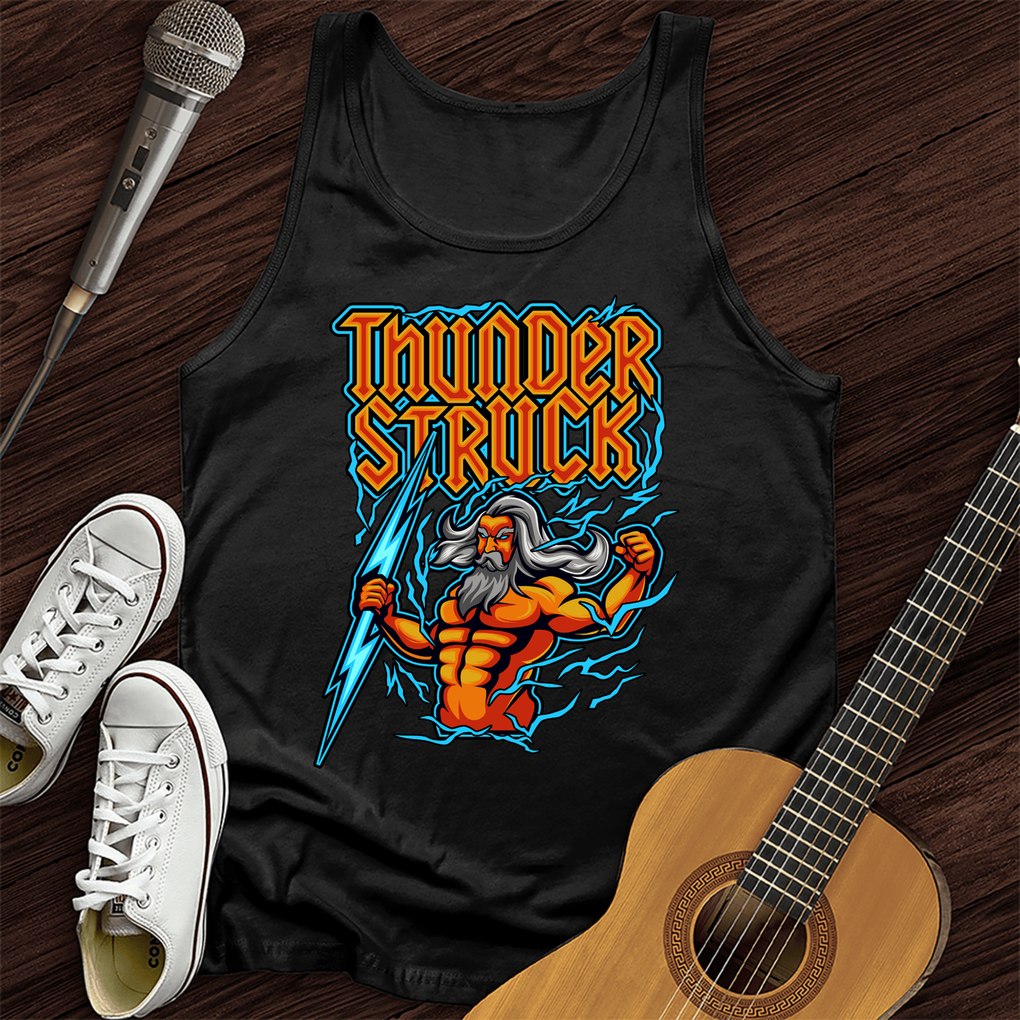 Printify Tank Top Black / XS Thunderstruck Unisex Tank Top