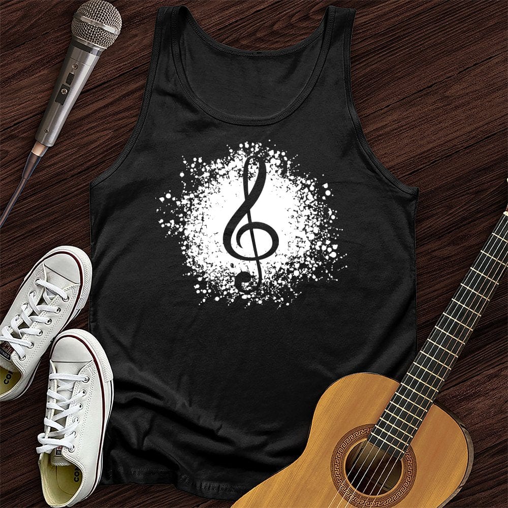 Printify Tank Top Black / XS Treble Clef Unisex Tank Top