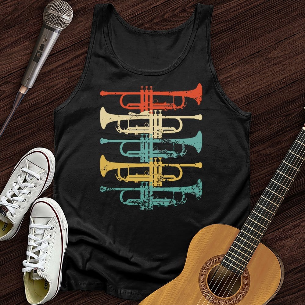 Printify Tank Top Black / XS Trippy Trumpets Unisex Tank Top