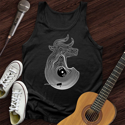 Printify Tank Top Black / XS Vinimal Bull Unisex Tank Top