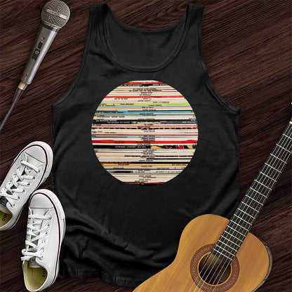 Printify Tank Top Black / XS Vintage Records Unisex Tank Top