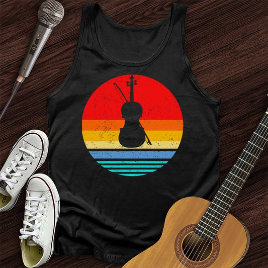 Printify Tank Top Black / XS Vintage Violin Unisex Tank Top