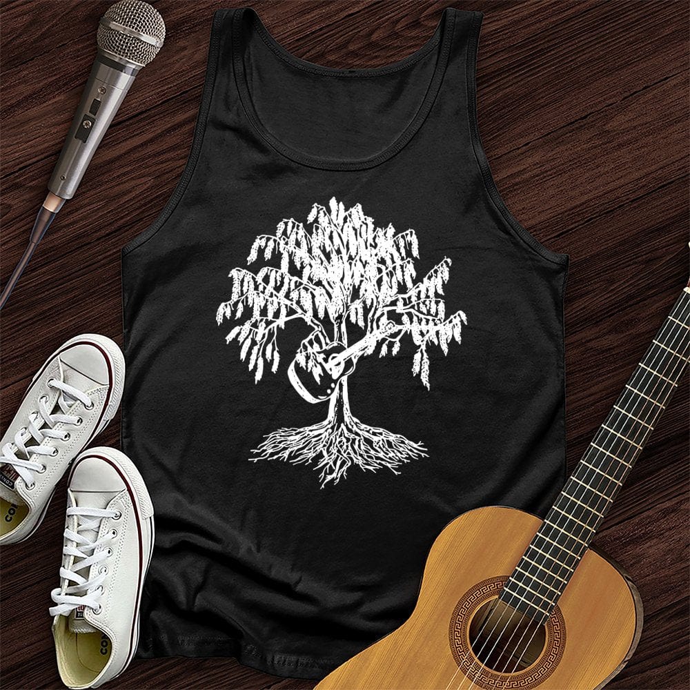 Printify Tank Top Black / XS Weeping Willow Guitar Tank Top