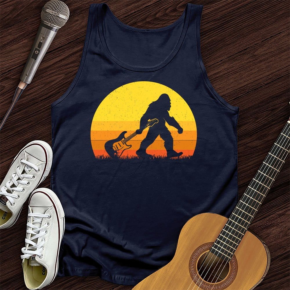 Printify Tank Top Navy / XS Bigfoot Dragging Guitar Unisex Tank Top