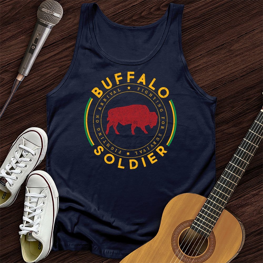Printify Tank Top Navy / XS Buffalo Soldier Tank Top