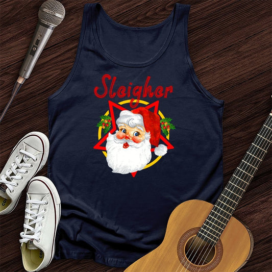 Printify Tank Top Navy / XS Christmas Sleigher Unisex Tank Top