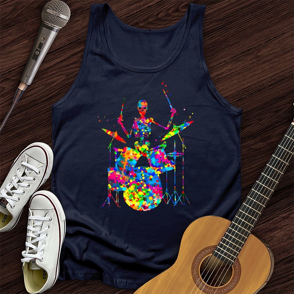 Printify Tank Top Navy / XS Colorful Souls Drummer Tank Top