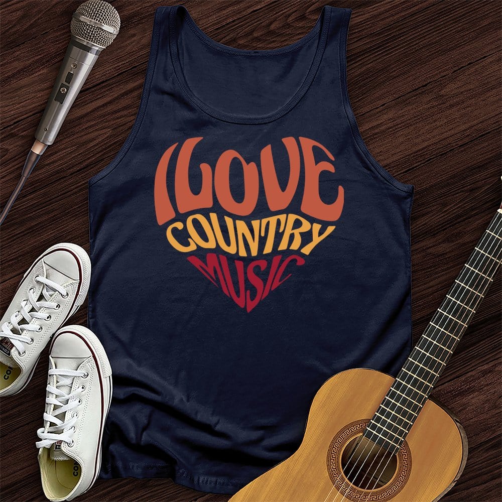 Printify Tank Top Navy / XS Country Music Love Unisex Tank Top