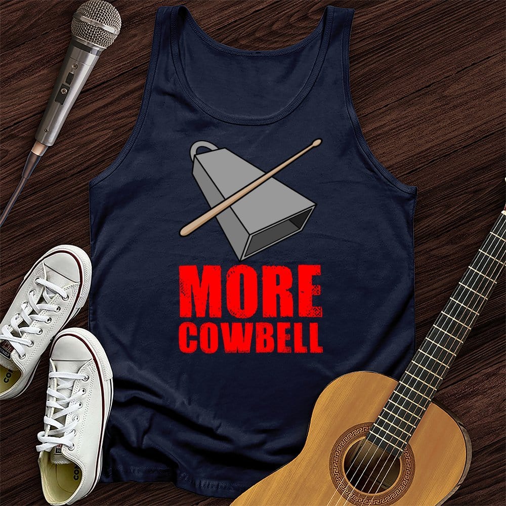 Printify Tank Top Navy / XS Cowbell Unisex Tank Top