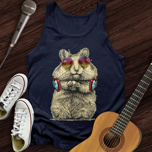 Printify Tank Top Navy / XS DJ Hampster Unisex Tank Top