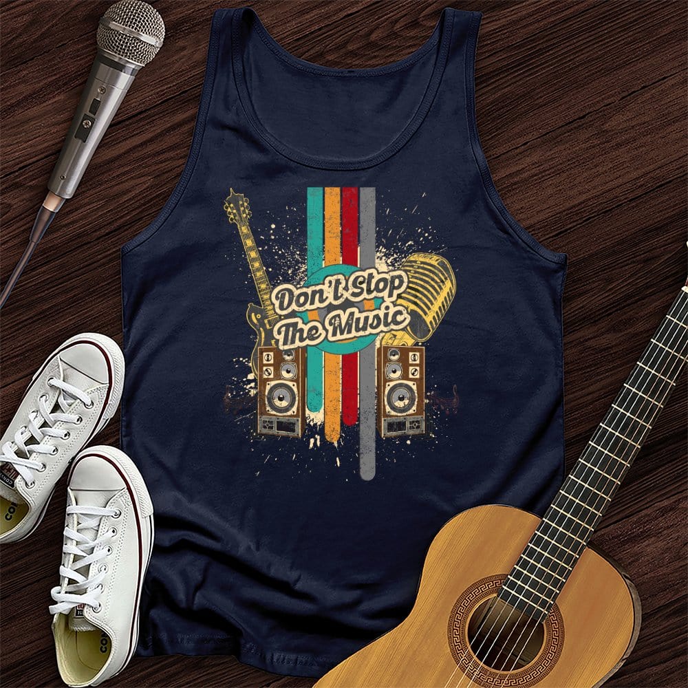 Printify Tank Top Navy / XS Don't Stop The Music Unisex Tank Top