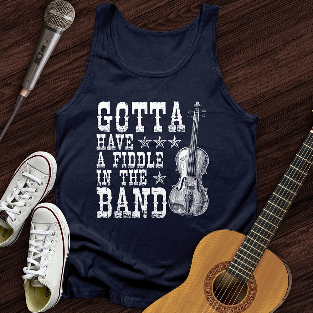 Printify Tank Top Navy / XS Fiddle Please Unisex Tank