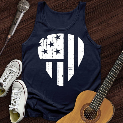 Printify Tank Top Navy / XS Flag Pick Unisex Tank Top