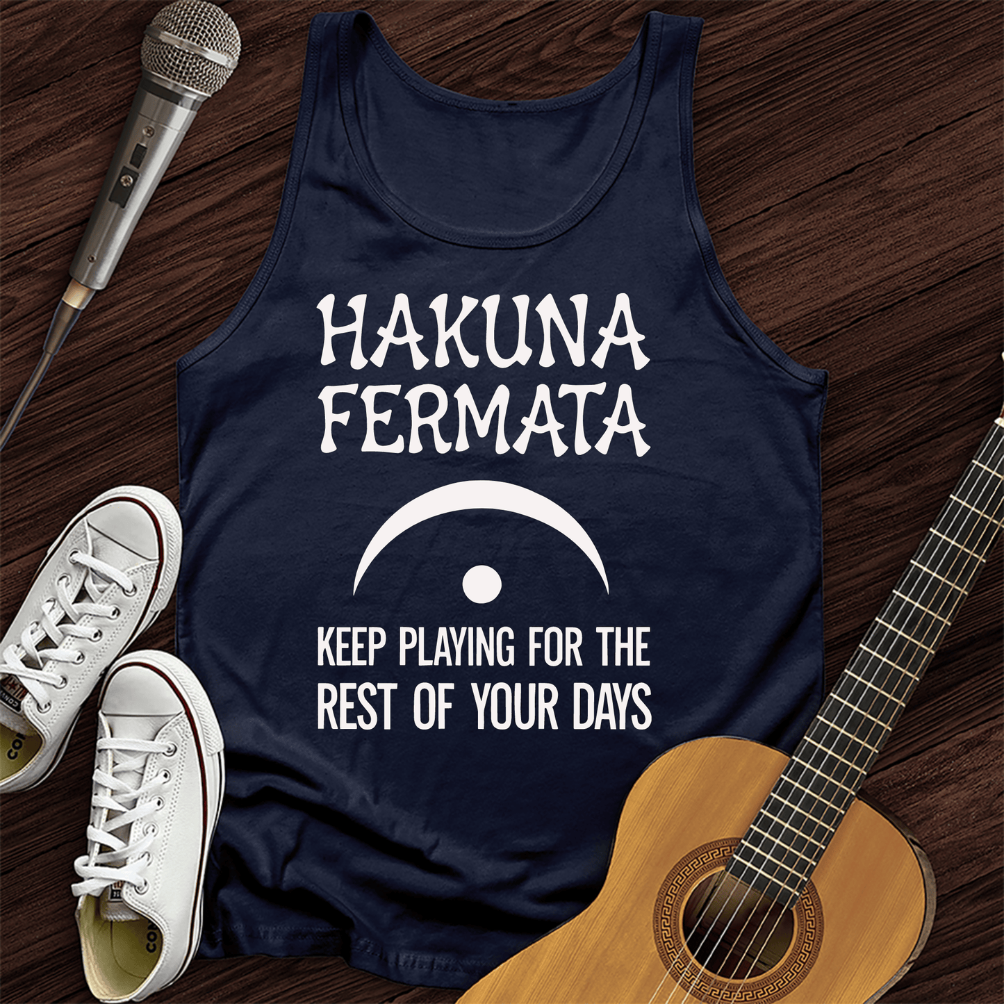 Printify Tank Top Navy / XS Hakuna Fermata Tank Top