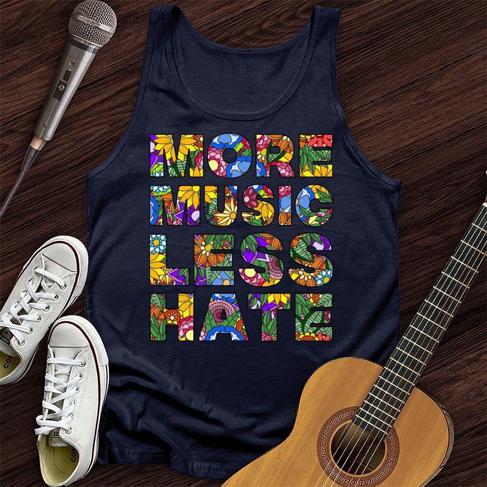 Printify Tank Top Navy / XS Hippie Make More Music Unisex Tank Top