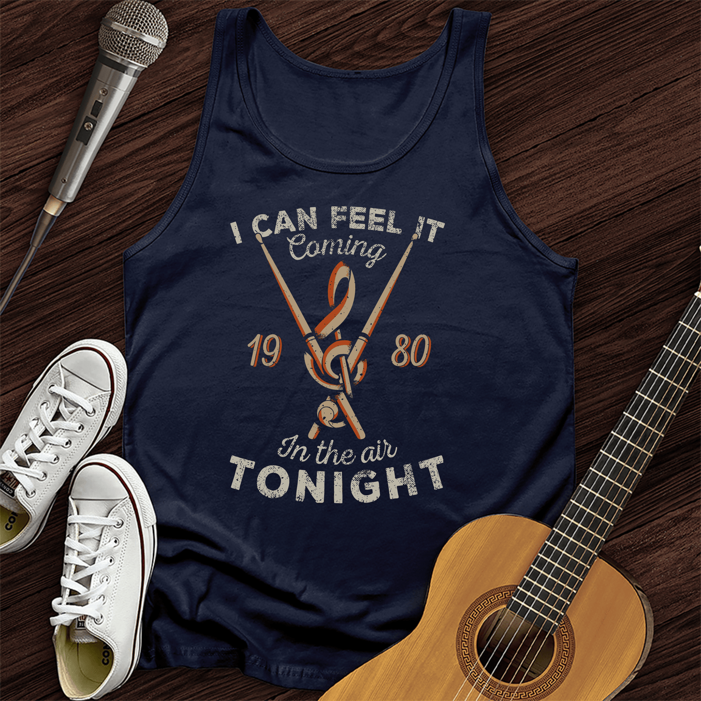 Printify Tank Top Navy / XS I Can Feel It Coming Unisex Tank Top