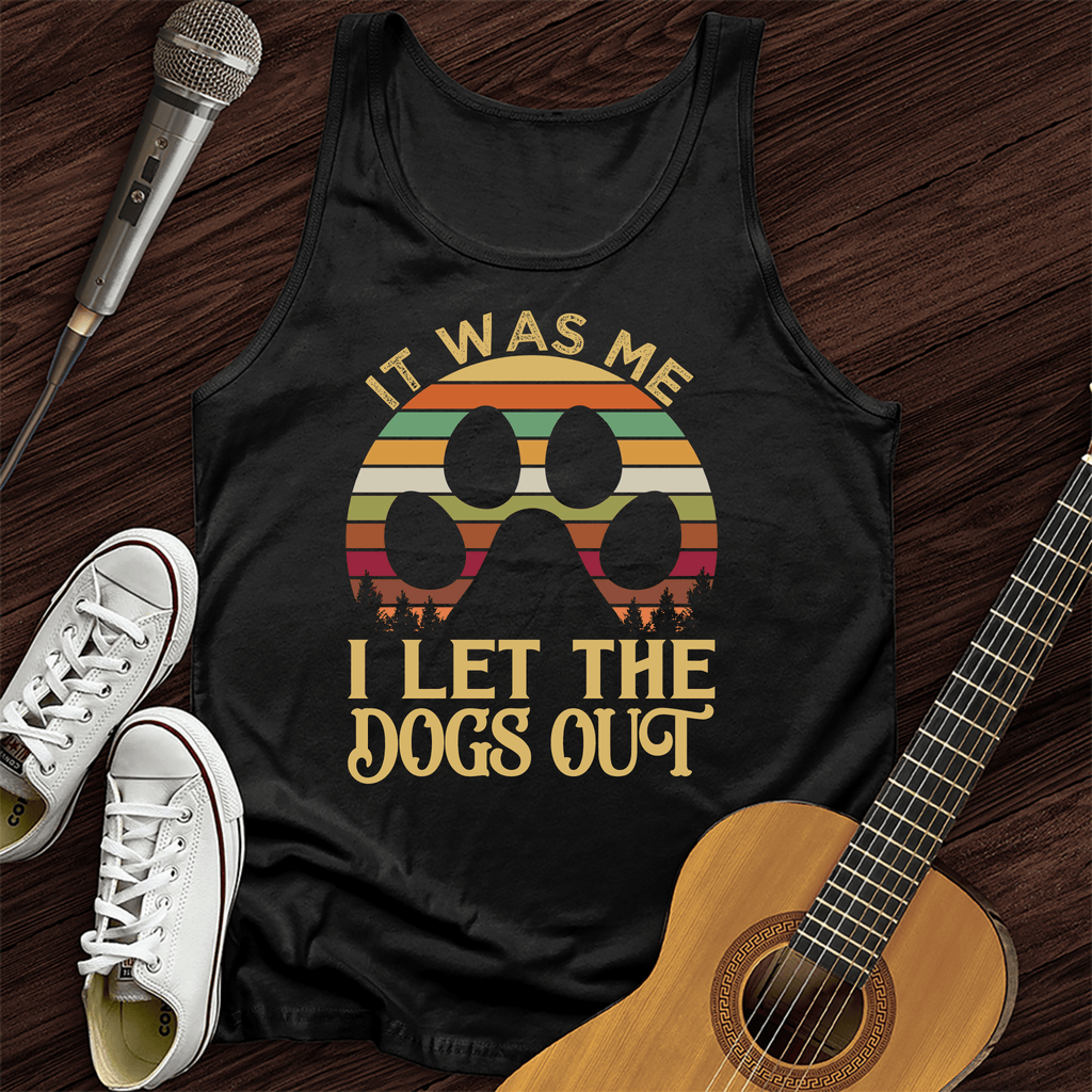 Printify Tank Top Navy / XS I Let The Dogs Out Unisex Tank Top