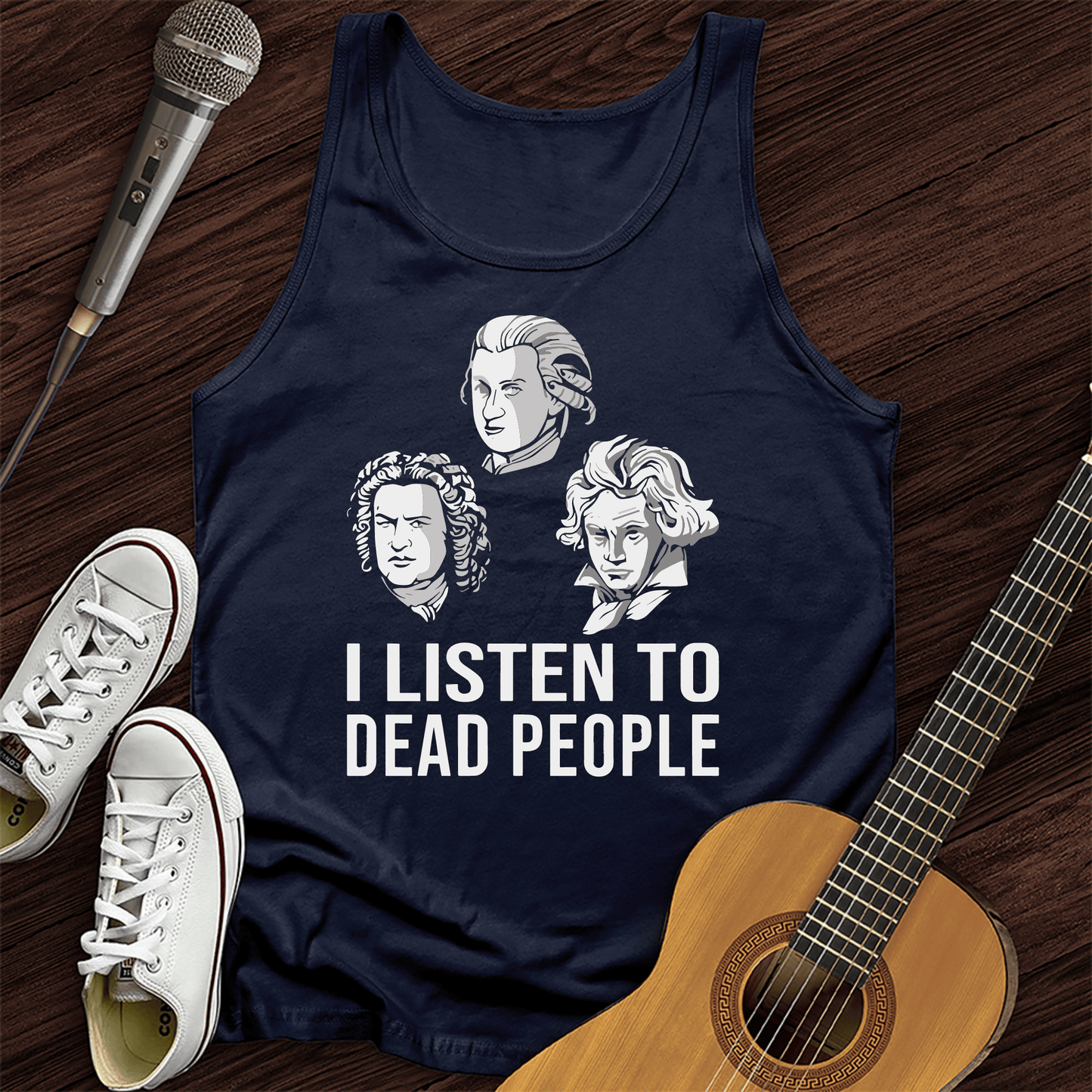 Printify Tank Top Navy / XS I Listen To Dead People Tank Top