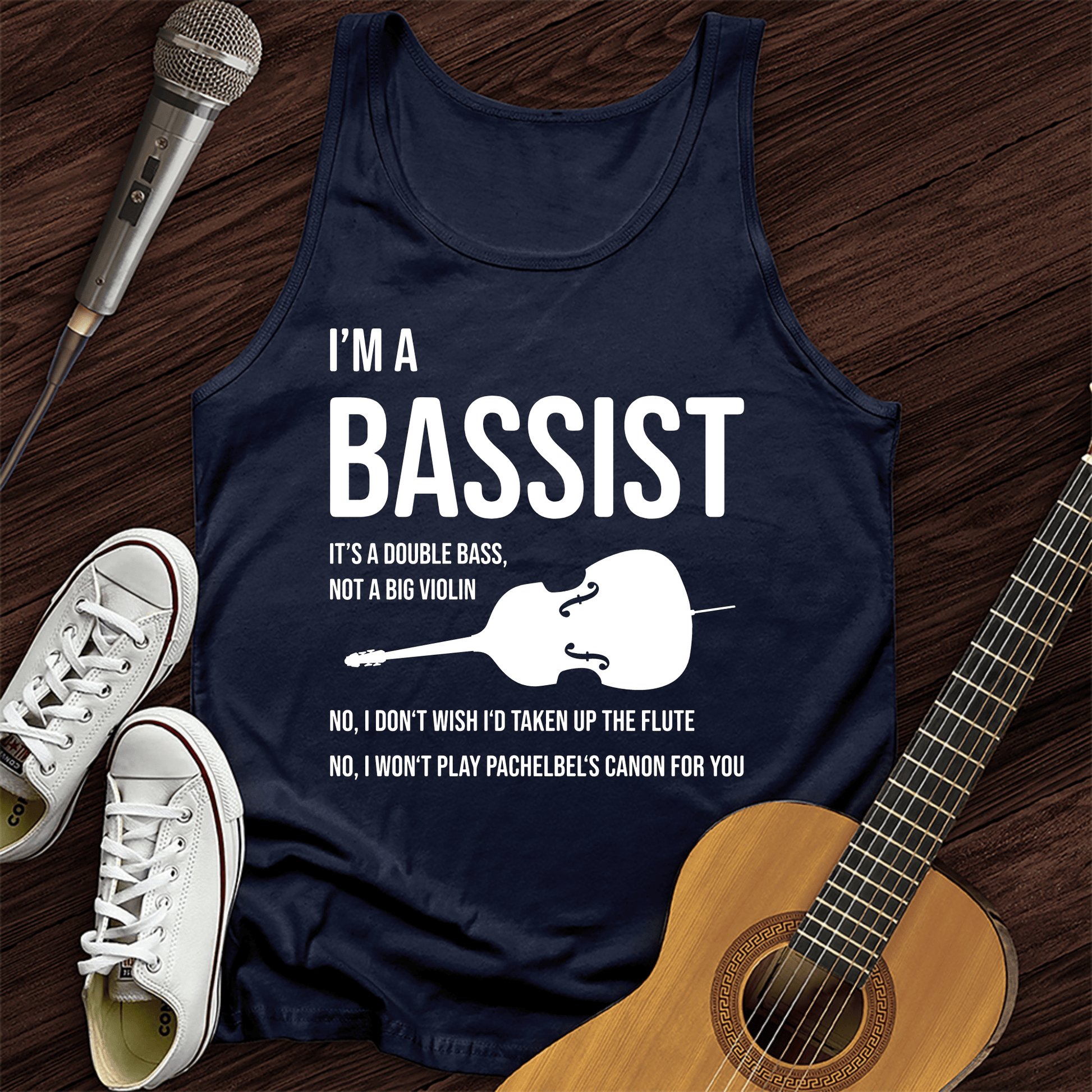 Printify Tank Top Navy / XS I'm A Bassist Tank Top