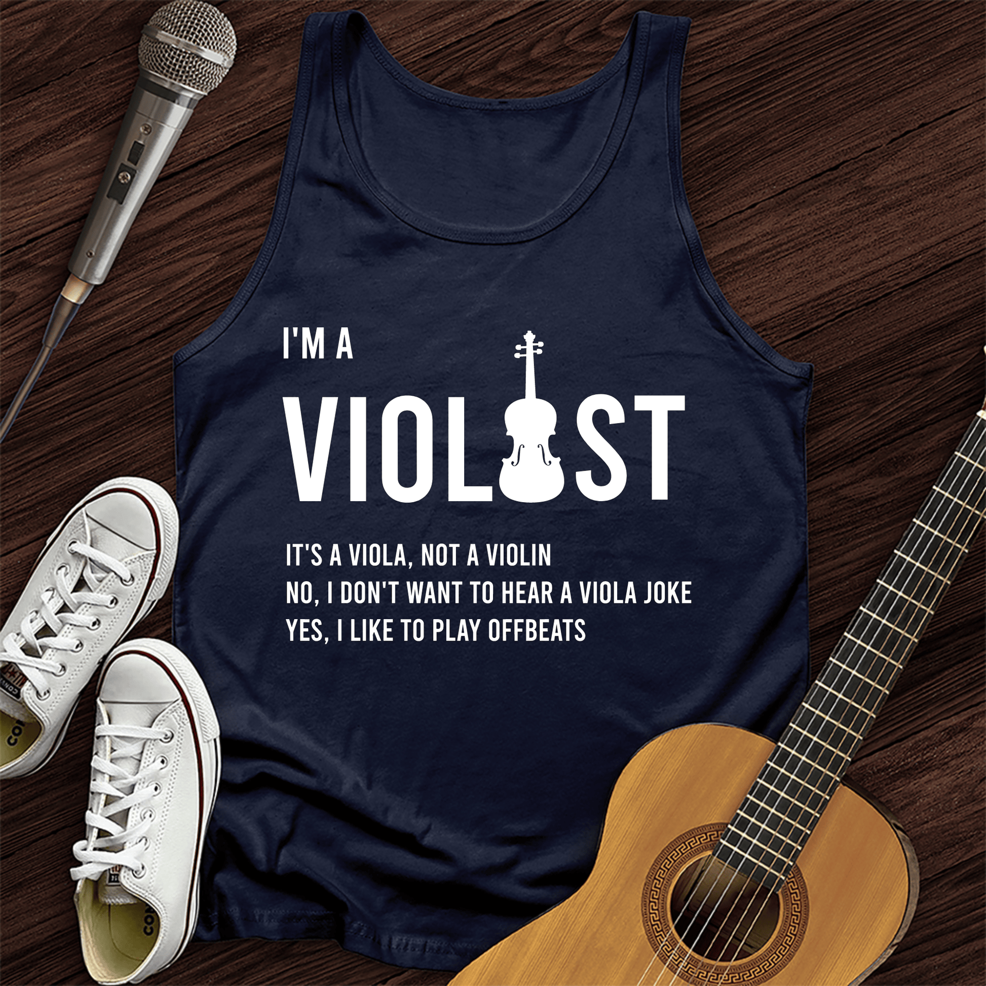 Printify Tank Top Navy / XS I'm A Violist Tank Top